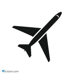 Airplane Flat Element icon