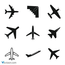 Airplane Pack Outline Icon