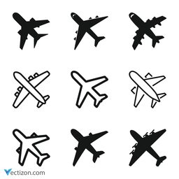 Airplane Set SVG Icon