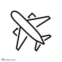 Airplane Vector Symbol icon