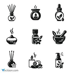 Aromatherapy Set Outline Icon