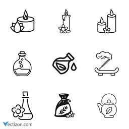 Aromatherapy Set Vector Icon