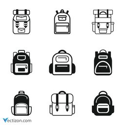 Backpack Set Icon