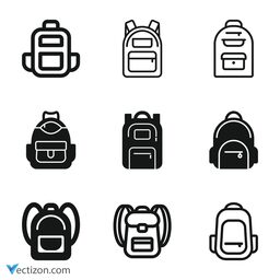 Backpack Set SVG Icon