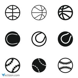Ball Set Vector Icon