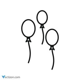 Balloons Minimal Icon