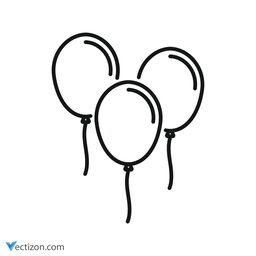 Balloons Solid Icon