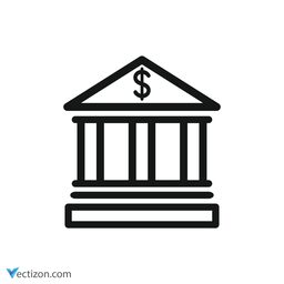 Bank Minimal Symbol icon