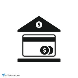 Bank Outline Graphic icon