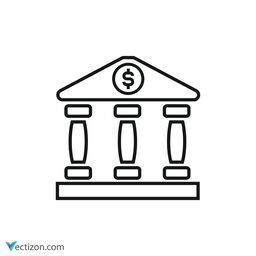 Bank Outline Icon