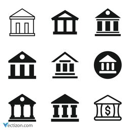Bank Set SVG Icon
