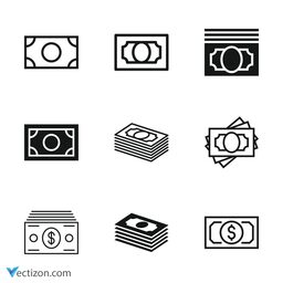 Banknote Set Icon