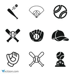 Baseball Set Icon