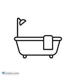 Bathtub Glyph Icon