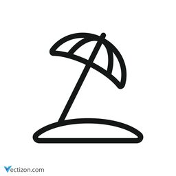 Beach Minimal Symbol icon
