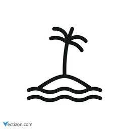 Beach Outline Icon
