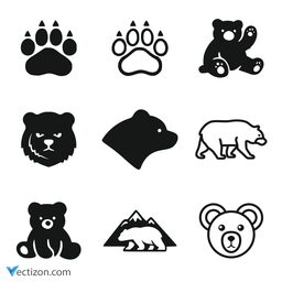 Bear Set SVG Icon