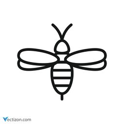 Bee Glyph Icon