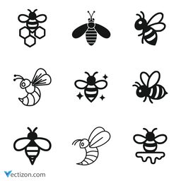 Bee Set Outline Icon