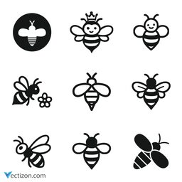 Bee Set SVG Icon