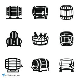 Beer Tub Set Icon