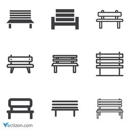 Bench Set Vector Icon