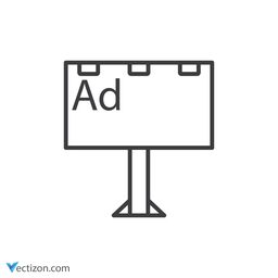 Billboard Vector Icon
