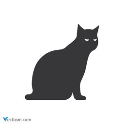 Black Cat Glyph Icon