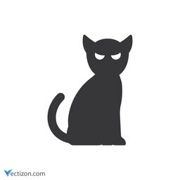 Black Cat SVG Icon