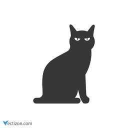Black Cat Vector Icon