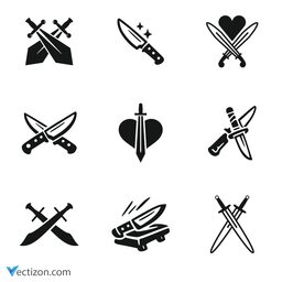 Blade Set Vector Icon