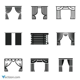 Blinds Set Vector Icon