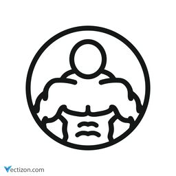 Bodybuilder Digital Icon