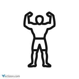 Bodybuilder Graphic Icon