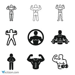 Bodybuilder Set Icon