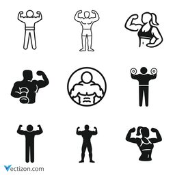 Bodybuilder Set SVG Icon
