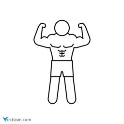 Bodybuilder Vector Icon