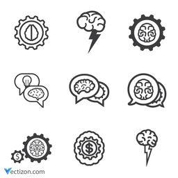 Brainstorming Set Icon