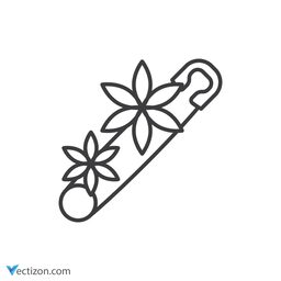 Brooch Pictogram icon