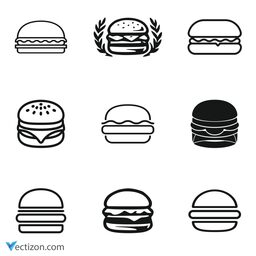 Burger Set Outline Icon