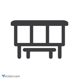 Bus Stop Line Icon