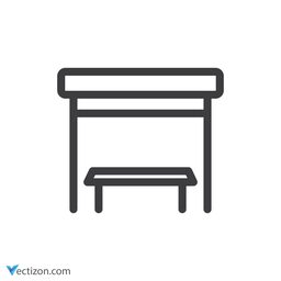 Bus Stop Outline Icon