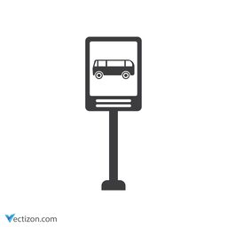 Bus Stop Pictogram icon