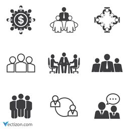 Business Meeting Set Icon