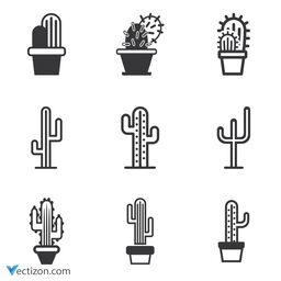 Cactus Set Icon