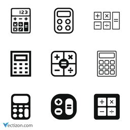 Calculator Set Vector Icon