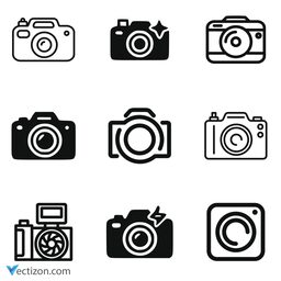Camera Set Vector Icon