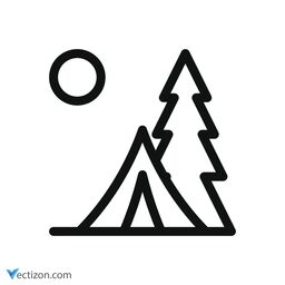 Camping Glyph Icon
