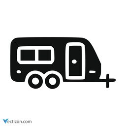 Camping Trailer Design Icon
