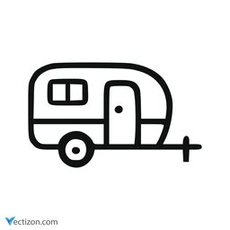 Camping Trailer Graphic Icon